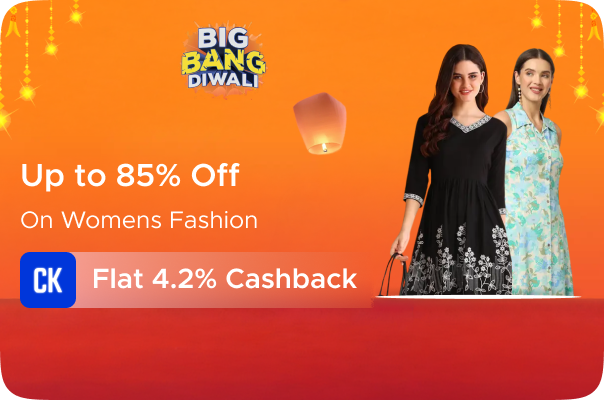 Flipkart: Up to 85% Off on Women's Fashion+ Flat 4.2% CashKaro Cashback